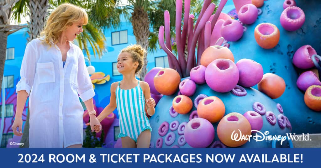 Walt Disney World 2024 Room and Ticket Packages Now Available - with Dining!