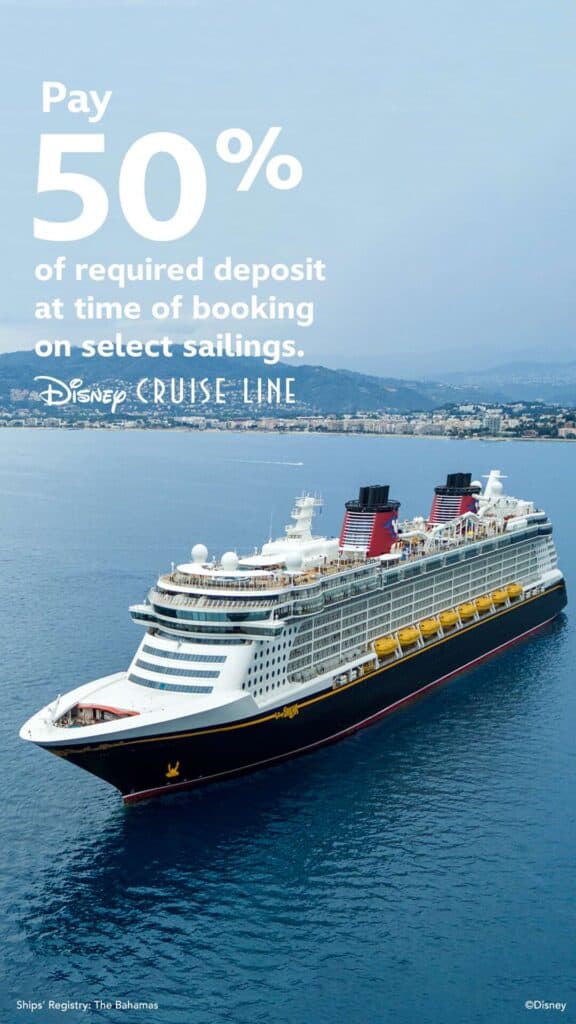 Disney Cruise Line 50% Deposit Offer